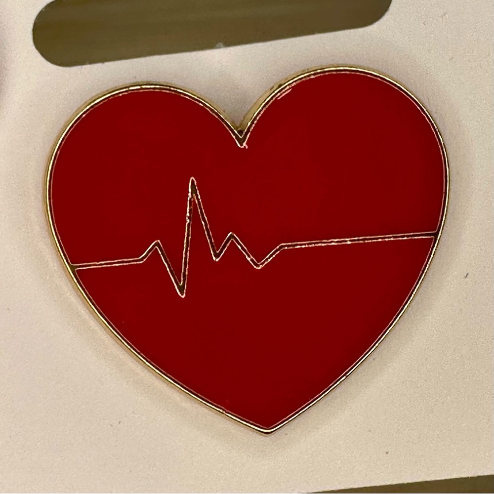 Nurse Doctor Red Heartbeat Enamel Pin